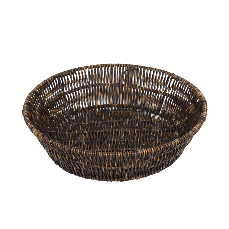 round woven serving tray
