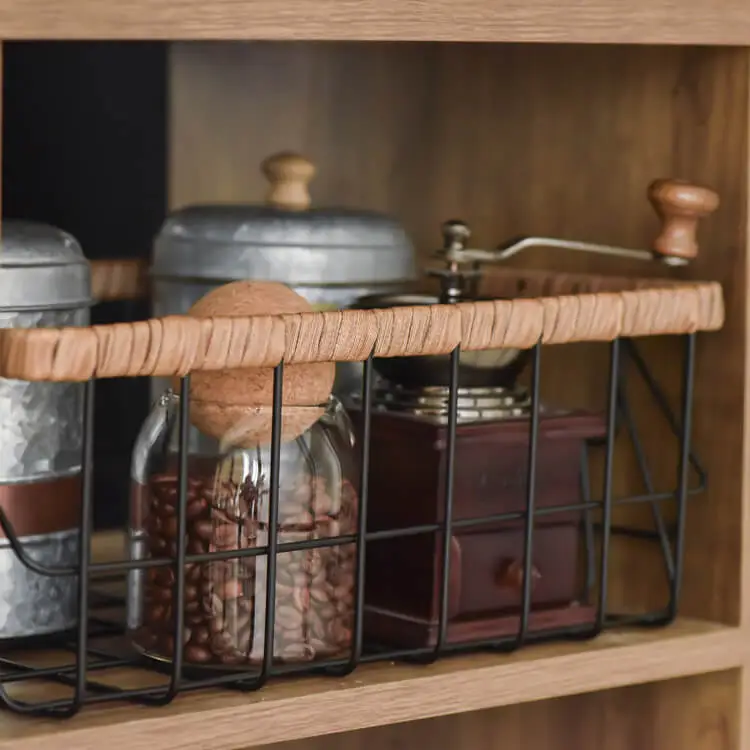 wall mounted wire baskets kitchen