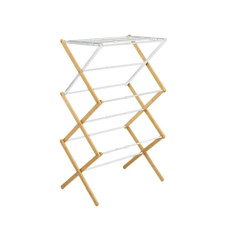 Bamboo Folding Colllapsible Laundry Rack