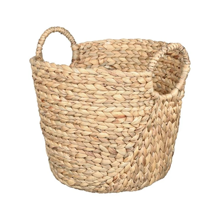 Hand Woven Water Hyacinth Laundry Basket