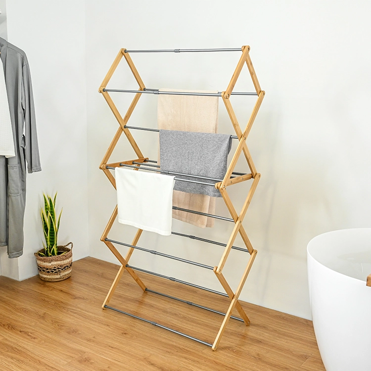 5-Tier Antique Collapsible Drying Rack for Clothes